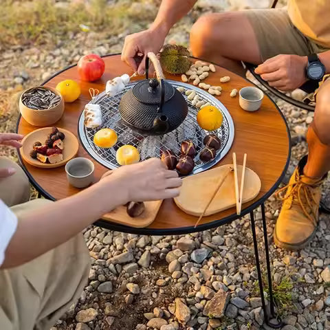 MESA PLEGABLE CON PARRILLA